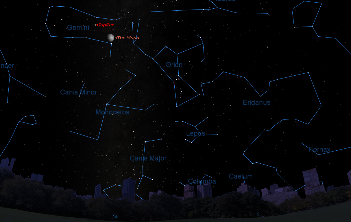 Jupiter Shines Near the Moon Tonight: How to See It